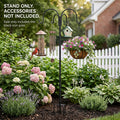 Pro 88"/80.9in Shepherd Hook - Windproof Anti-Tip Base & 4 Heavy-Duty Hooks (for Planters, String Lights, Wedding Arch Decor)