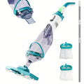 Cordless Pool Vacuum for Above Ground Pool 19.5 GPM, All-Angle Head&LED Display, Handheld Rechargeable Spa Vacuum Cleaner for Inground Pools for Hot Tub, IPX8, Leaves, Debris, Shallow Steps