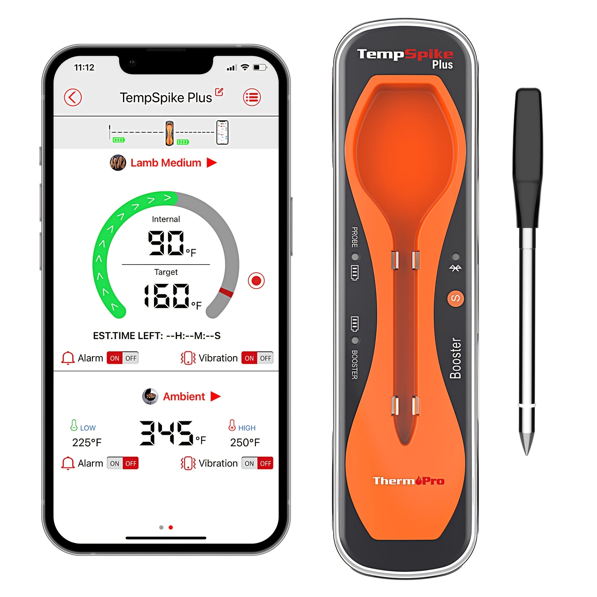 Thermopro Tempspike Meat Thermometer Digital, Meat Thermometer for Beef Lamb Chicken Turkey, Smoker Additions for Rotisserie Sous Vide BBQ Oven Air Fryer As a Gift
