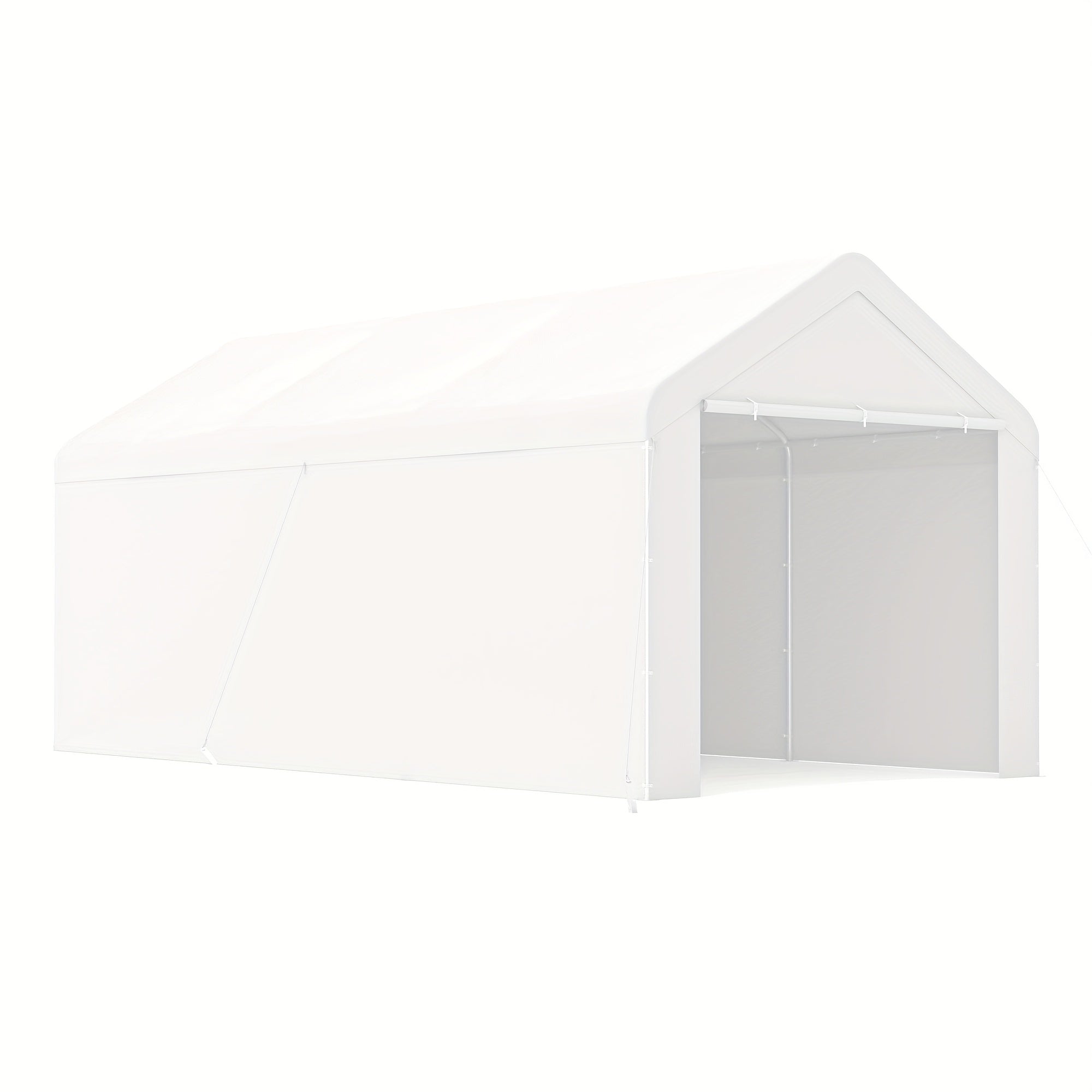 10x20 Carport Heavy Duty Portable Garage Shelter Metal Car Canopy Tent with UV-Resistant & Weatherproof Top Cover for RV & Vehicles