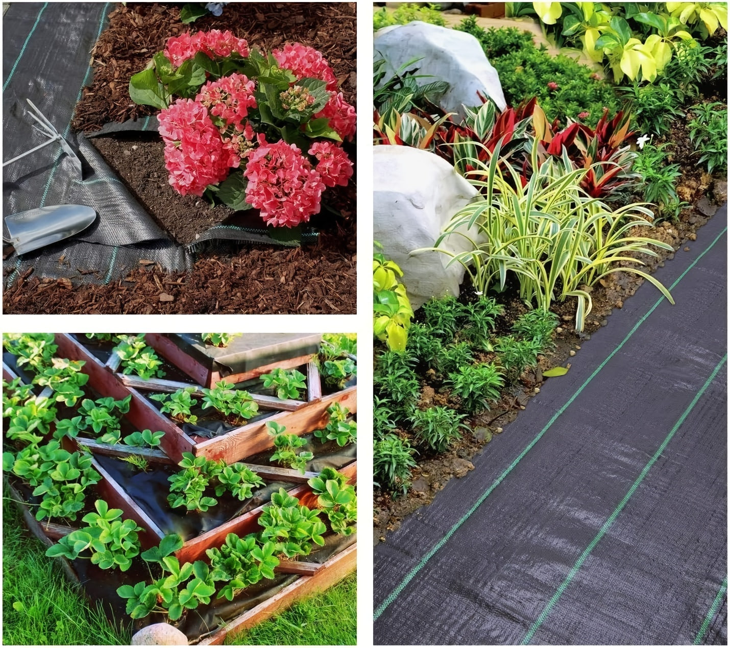 Grass Proof Fabric Lane Fabric, Commercial Grade Landscape Fabric, Garden Grass Proof Fabric Heavy-Duty, Geotextile Bottom Gravel, Ground Covering Drainage Fabric, Weed Mat