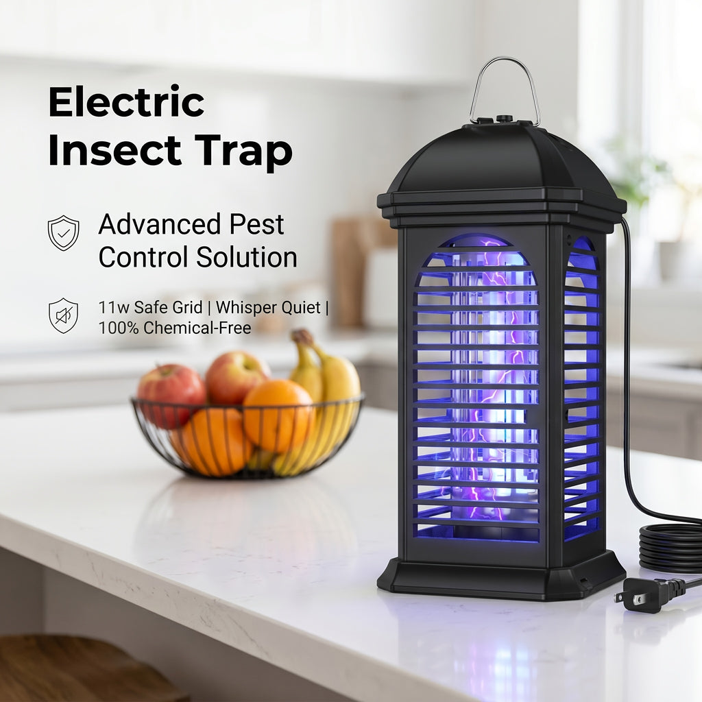 Bug Zapper, Mosquito Zapper, Fly Trap Mosquito Lamp, Electronic Bug Zapper Powerful Electric Mosquito Zapper Fly Killer - Metal Mesh for Home, Kitchen & Bedroom Gifts for Family And Friends
