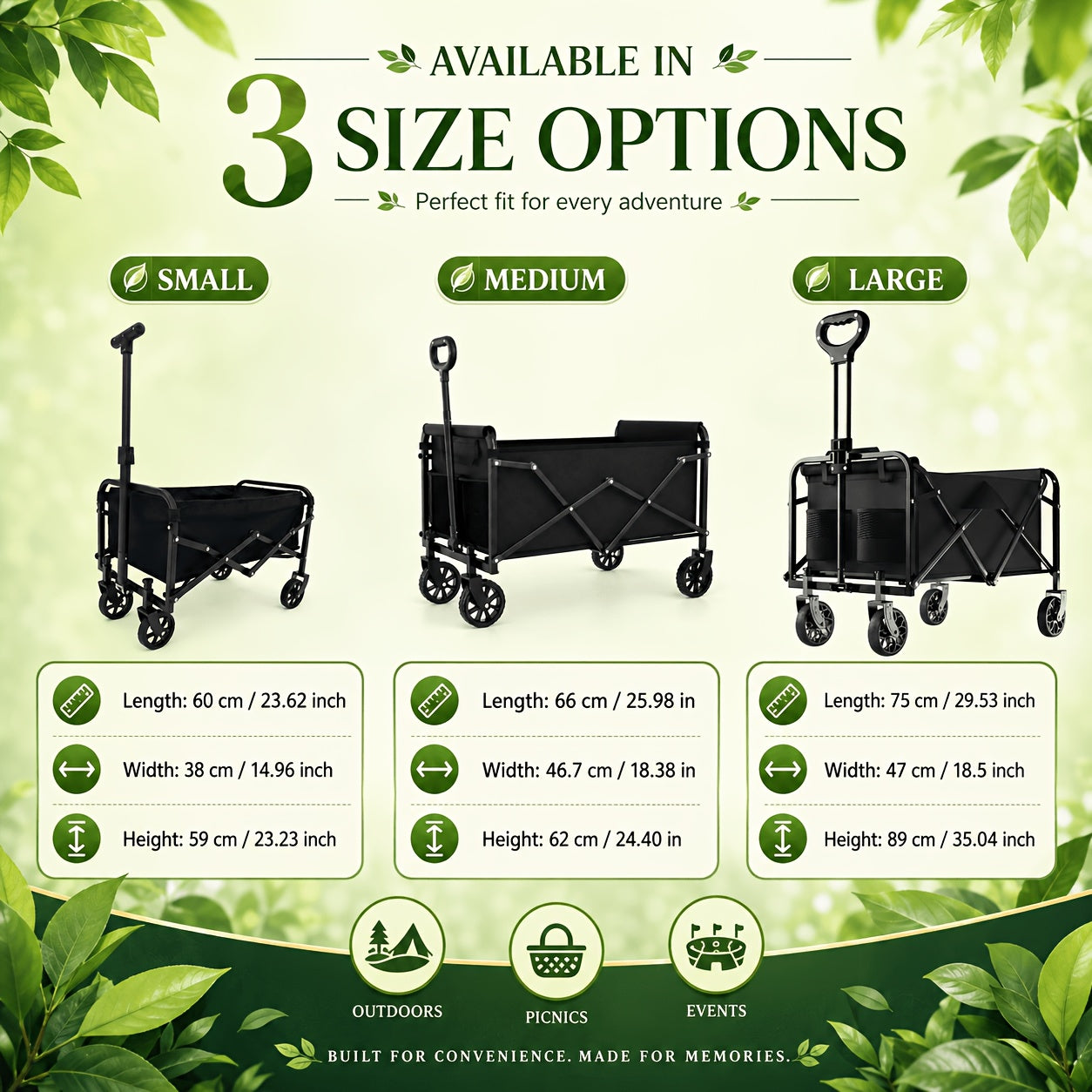 Collapsible Wagon with Wheels, 50/350/450/550 Lbs Wagons Carts Foldable Wagon Cart with Flexible Handle, Lightweight Portable Folding Utility Grocery Shopping Cart for Grocery Sports Garden Camping