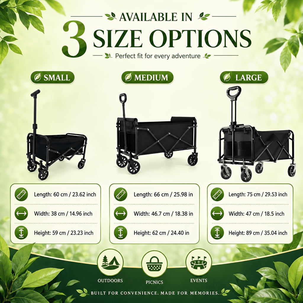 Collapsible Wagon with Wheels, 50/350/450/550 Lbs Wagons Carts Foldable Wagon Cart with Flexible Handle, Lightweight Portable Folding Utility Grocery Shopping Cart for Grocery Sports Garden Camping