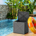 X-Sturdy 35 Gallon Large Resin Outdoor Storage Box, Weatherproof, UV Resistant - Heavy Duty Deck Box for Patio Furniture, Pool Tools, Outdoor Tools And Gardening Tools. Lockable, Perfect Holiday Gift for Halloween, Christmas, Thanksgiving, Box