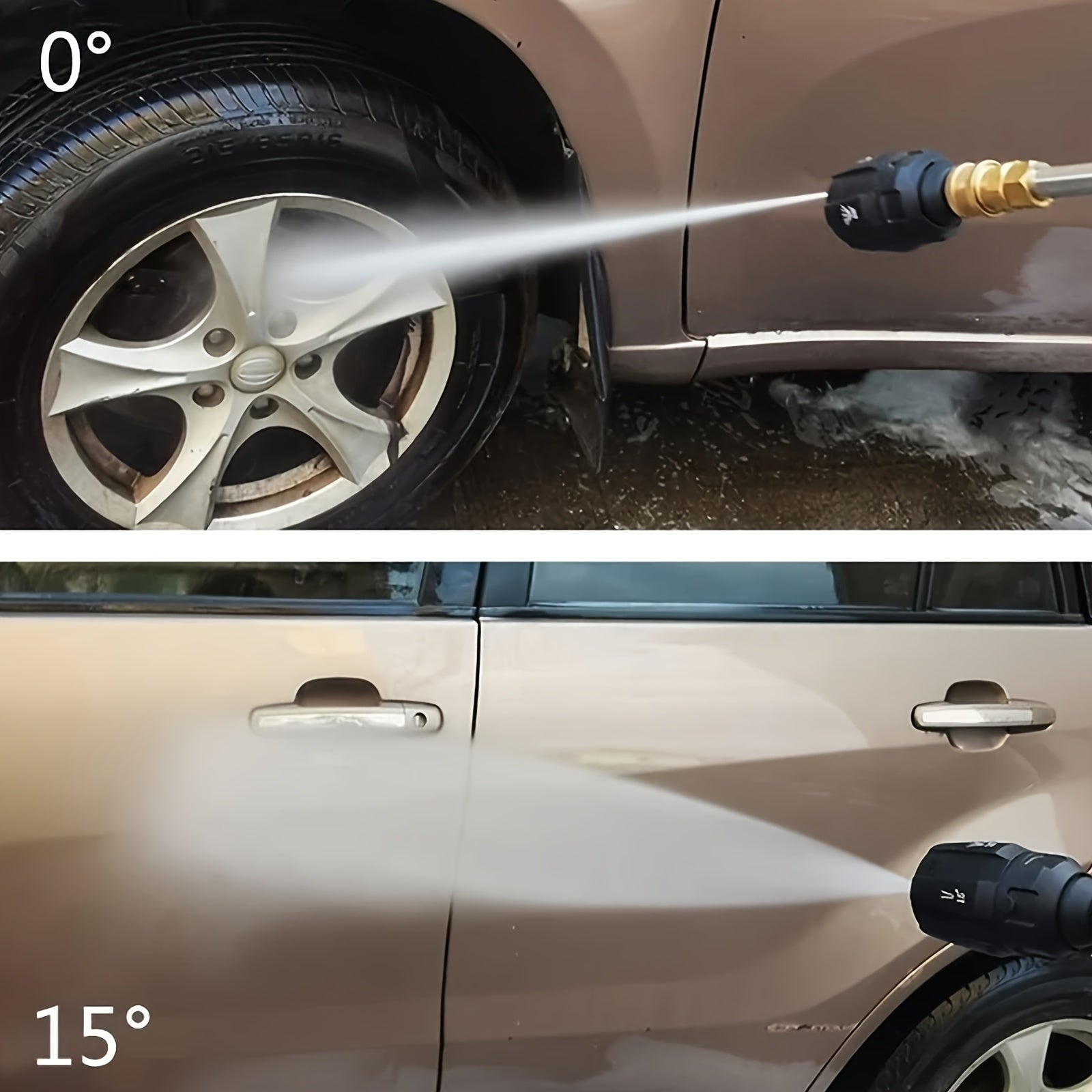 5-in-1 High-Pressure Car Wash Nozzle - Professional Quick-Connect Spray Gun with Adjustable Jet/Fan/Mist Modes (0°-65°), 5-Section Nozzles for Deep Cleaning, Durable Plastic Construction & Ergonomic Design for Car Washing, Car Cleaning Tools, Efficient Cl