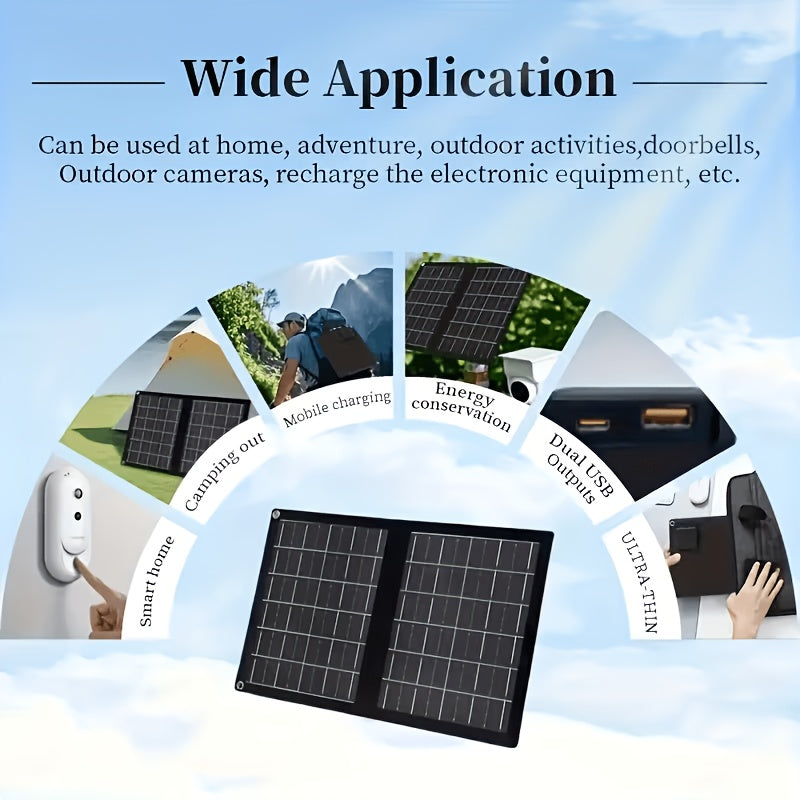 100A High Current Controller Foldable Solar Charging Panel USB-A Charge Multiple Output Emergency Power Backup for Portable Power Station Generator Laptop Tablet Home Disaster Reserve