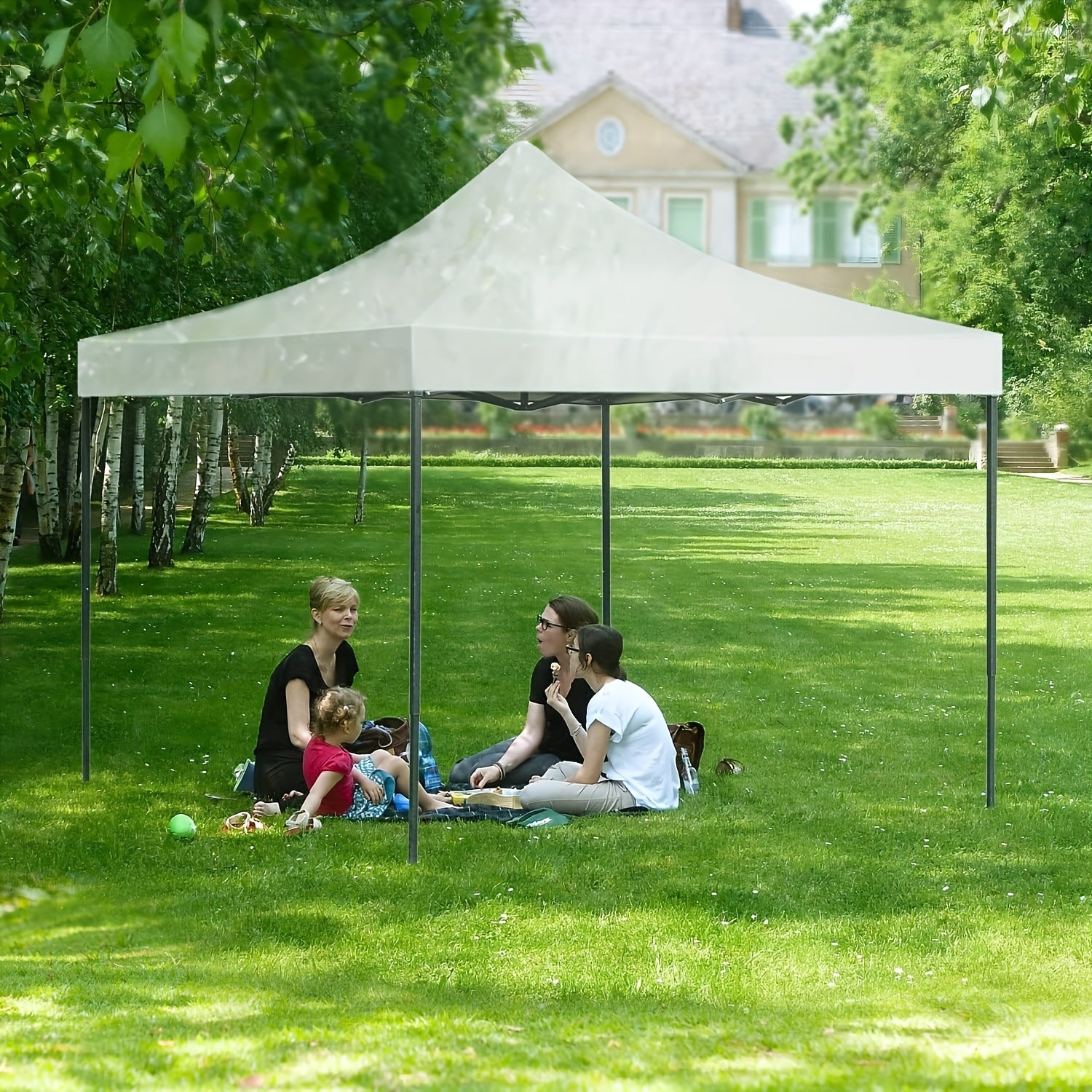 Pop Up Canopy, Commercial Instant Shelter Tent, Portable Folding Ez Up Canopy with 4 Sand Bags, Heavy Duty Waterproof Patio Event Tent for Outdoor Wedding, Camping, Beach