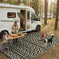 5X8Ft 6X9Ft 8X10Ft 9X12Ft 9X18Ft Outdoor Mat - Reversible Patio Mat, Foldable Picnic Mat, Perfect for Patio, Balcony, RV, Picnics, Camping, Beach, Garden Decor. Multi-Purpose for Families, Friends & Outdoor Enthusiasts, Christmas & Halloween