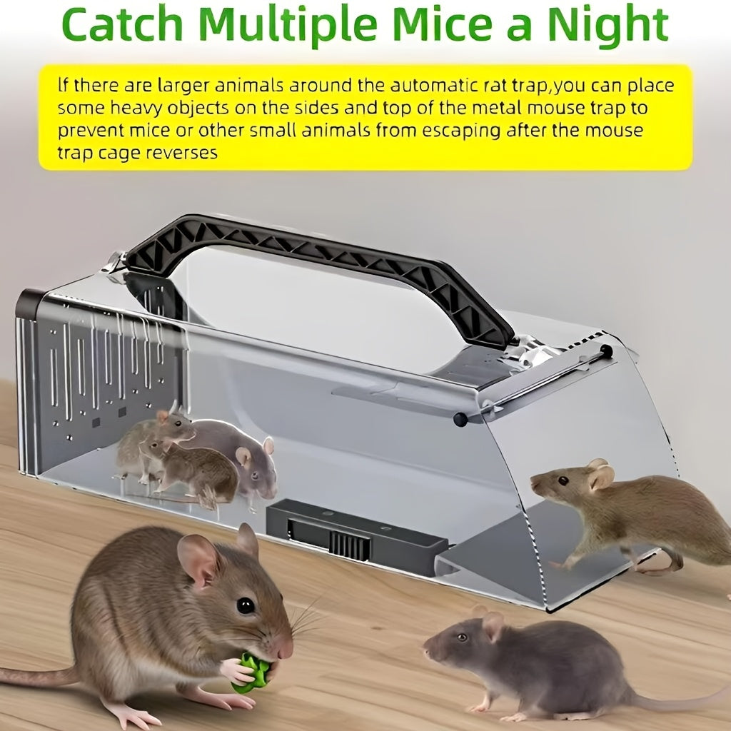 Humane Fully Automatic Mouse Trap, Live Capture Without Harm, Continuous Capture, Design, Suitable for Home And Outdoor Use