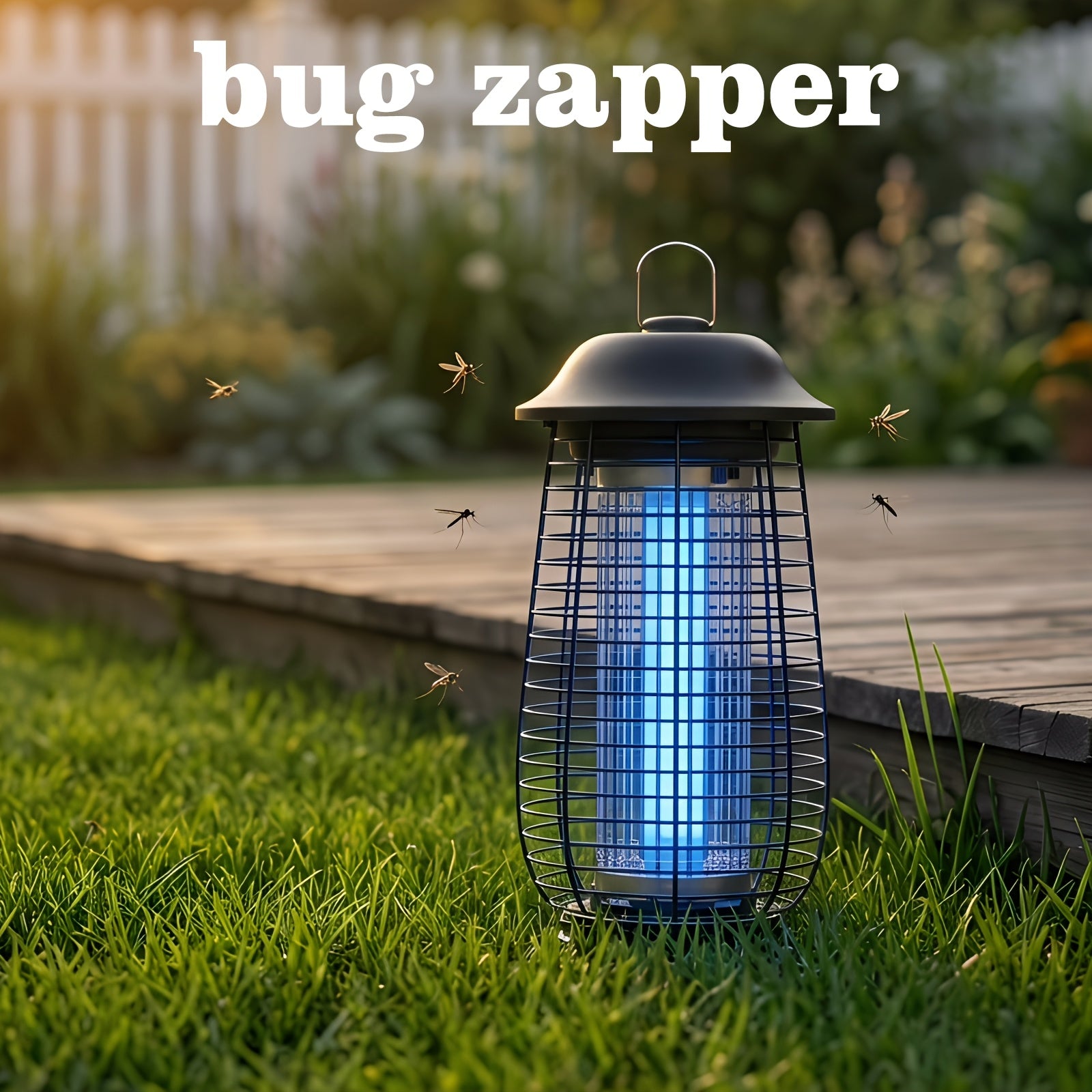 Bug Zapper Indoor & Outdoor, 4200V Electric Mosquito Zapper, 10 Years Lifespan, 6.5ft Power Cord,, Fly Trap Mosquito Trap, Fly Killer Fly Zapper for Home, Patio, Kitchen, Backyard, Camping