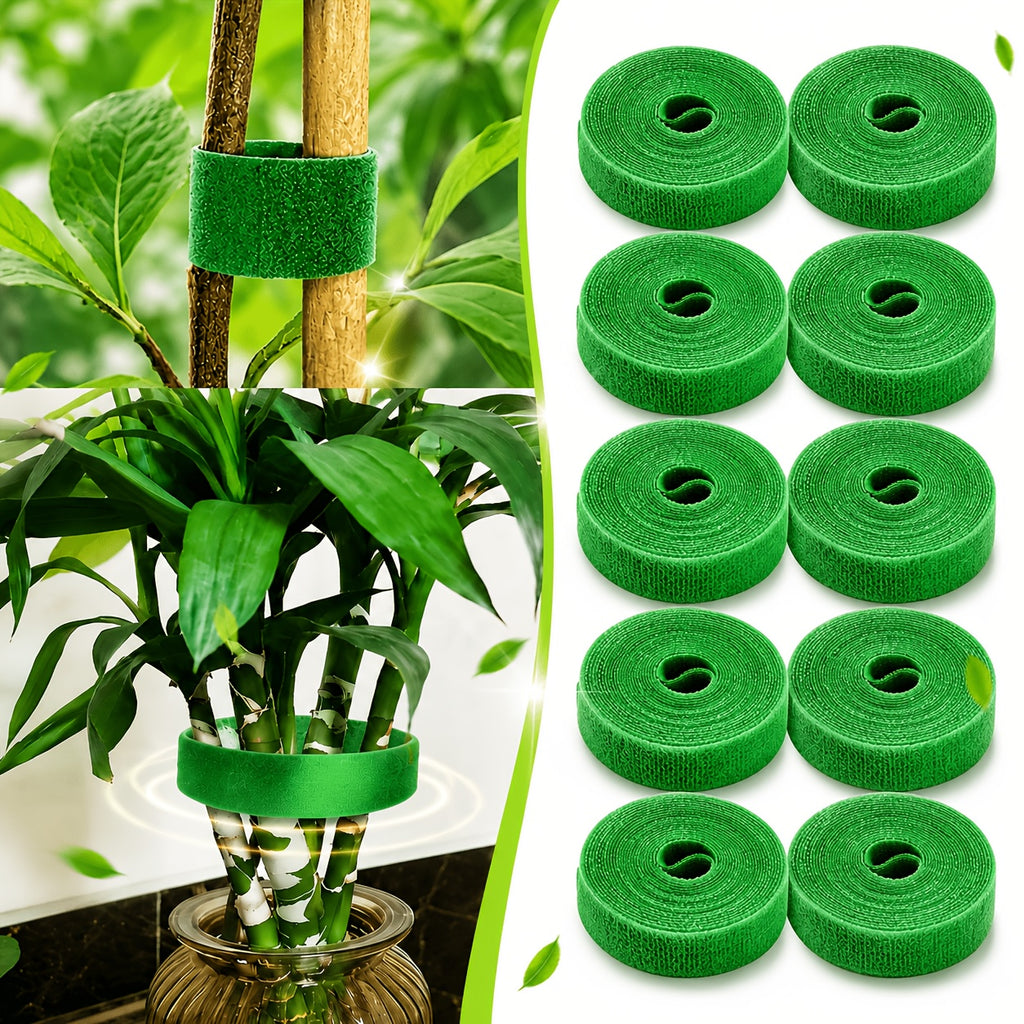 Premium Upgraded 10pcs/20pcs/40pcs, Small Garden Magic Tape, Plant Binding, Tree Branch Fixing, Gardening Supplies, Balcony Beauty, Planter Accessories, Adjustable Plant Support, Strong Handle, Reusable Nylon Tie 39.4 Inches/roll