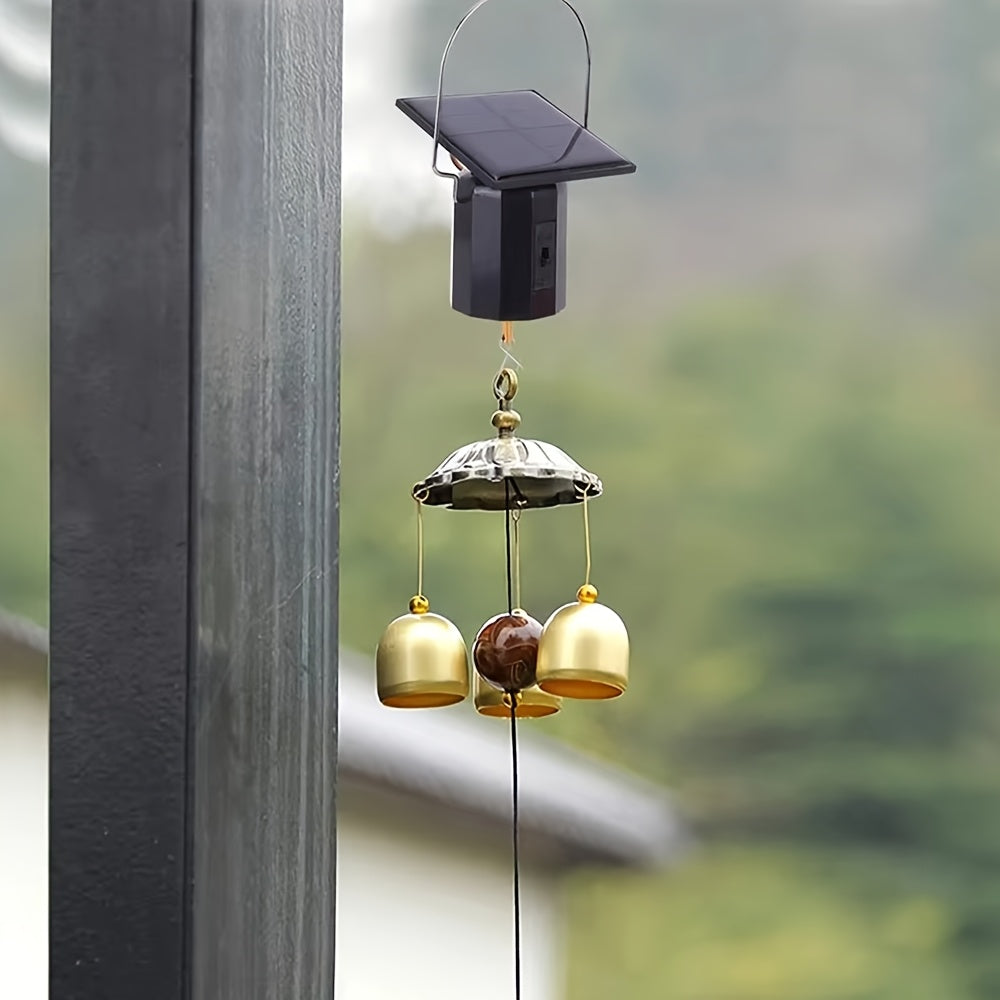 Wind Spinner Motor with Solar Chime - Solar Wind-Powered Rotating Outdoor/ Decor, Metal Ornament with Soaring Bird-like Motion, Solar Chime Sounds for, Balcony, Lawn - Motor