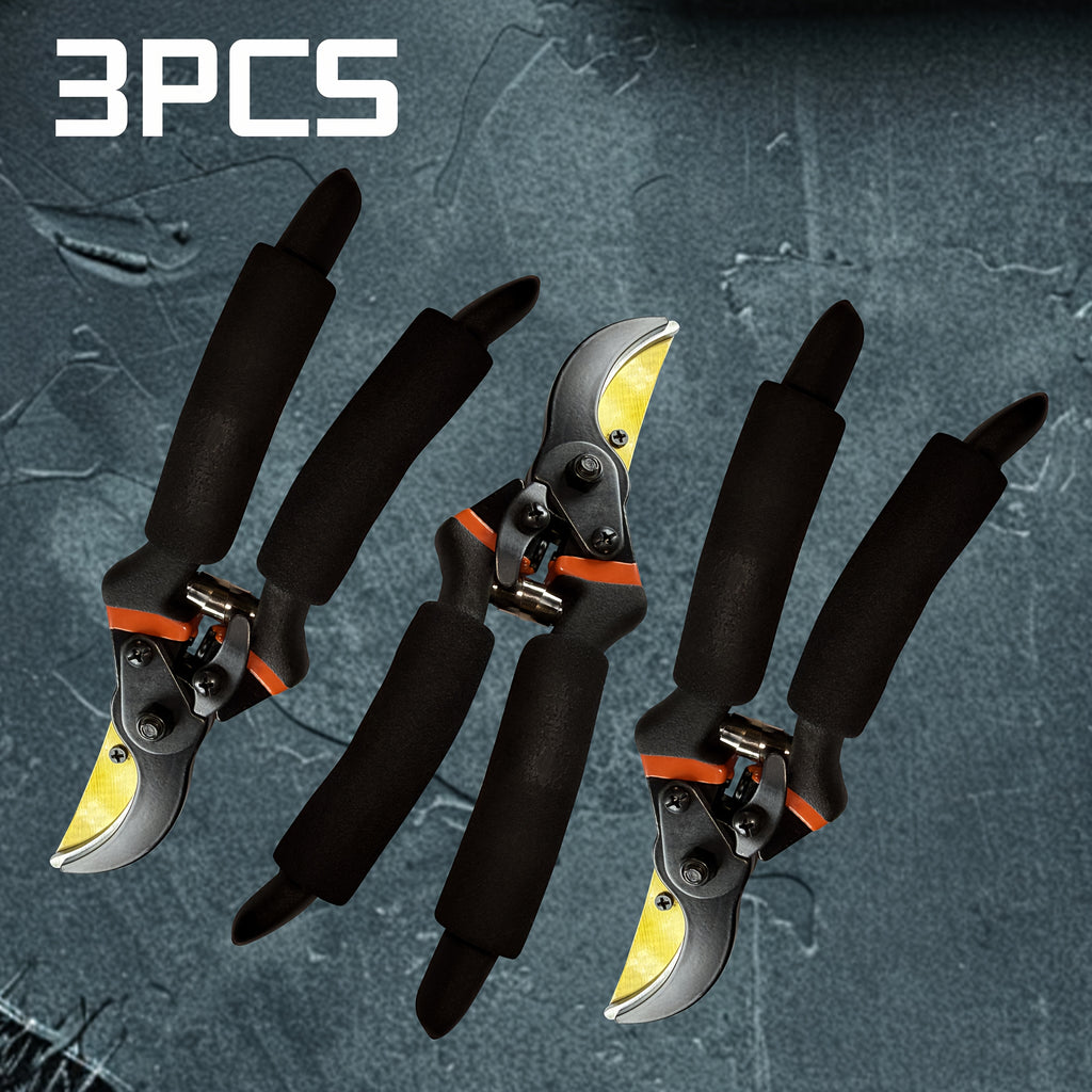 2pcs/3pcs Of Advanced Bypass Pruning Shears, Heavy-duty Ultra-sharp Manual Pruning Machine, Multi-functional Garden Pruning Tool, Heavy-duty Sharp Manual Pruner, Professional And Durable Plant Pruning Shears