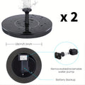 2/4 Packs Solar Bird Bath Fountain Pump Solar Fountain with 6 Nozzles IPX8 Solar Powered Bird Bath Floating Solar Fountain Panel Bird Bath Fountain Solar Water Fountain for Garden Fish Tank Pool Pond