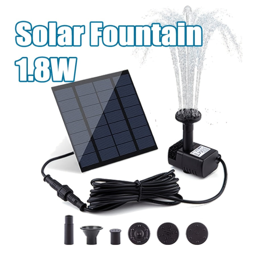 Solar Bird Bath Fountain Outdoor, IPX8 Waterproof Solar Powered Fountain Pump, Spray Water Feature For Garden Patio Courtyard Rockery Pond Decoration