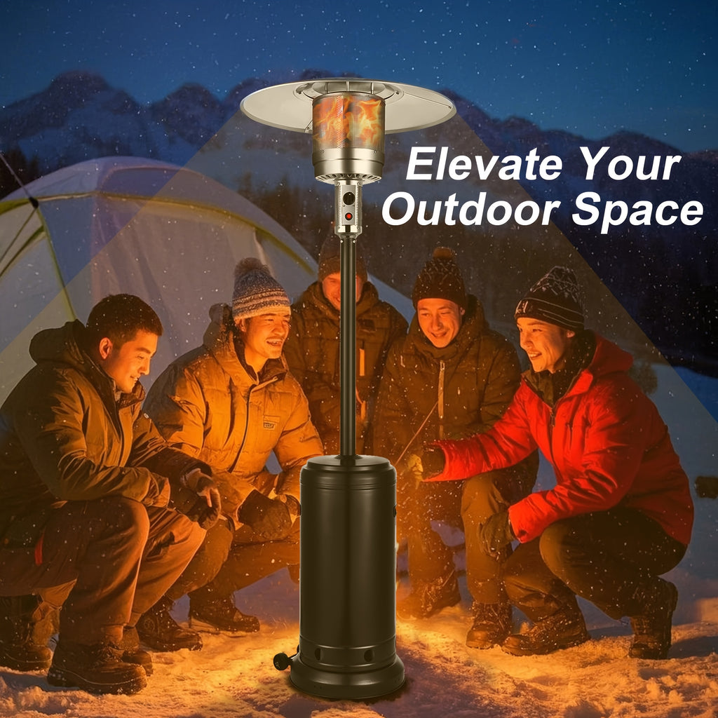 Vivicreate 9/88/90 INCH [48, 000/5500] BTU Heavy Duty Double Layer Stainless Steel Propane Outdoor Heater, Metal, No Electricity Required, Fast Heating Up In 1 Minute, Built-in Ignition, Suitable for Outdoor Use, Christmas Gift Ideas