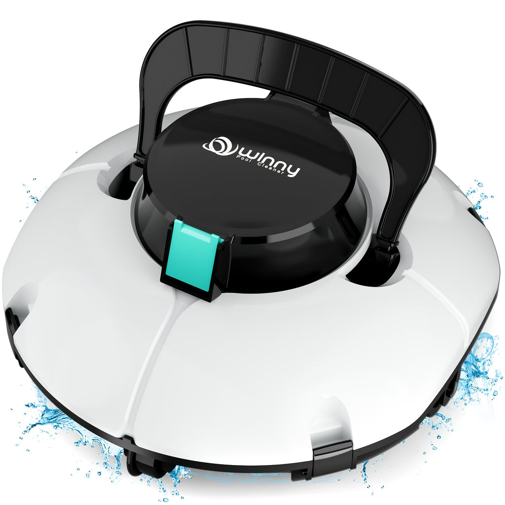 Swimming Pool Robot Vacuum Cleaner, Transparent Designed Pool Vacuum Cleaner with Strong Suction Power, Suitable for Flat Swimming Pools Over 35 Feet, Powerful And Long-Lasting