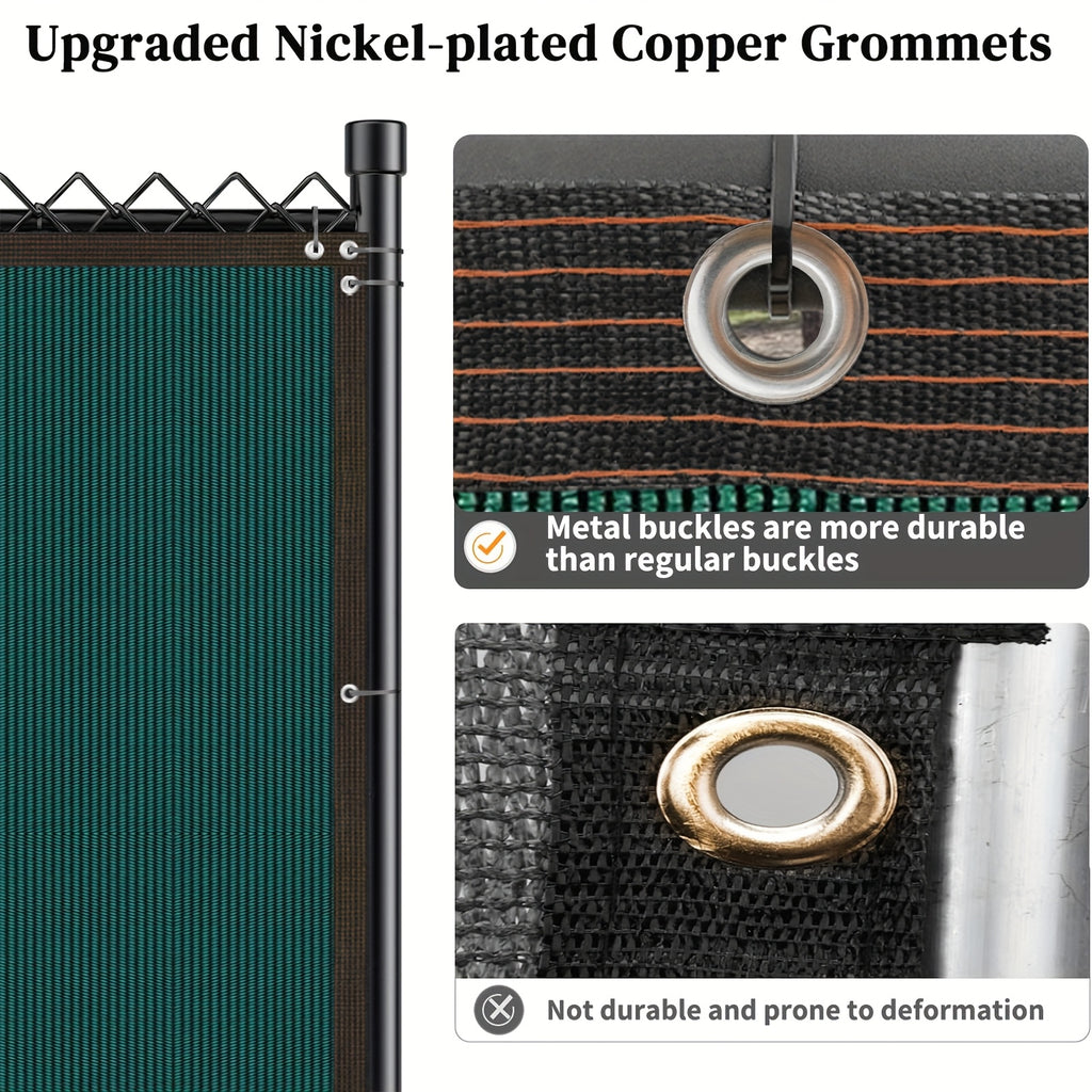 Heavy-Duty Privacy Screen Fence - 5ft x 50ft, Dark Green, Includes Zip Ties - Perfect for Garden, Patio & Backyard Walls - Ideal Christmas or New Year Gift, Shade Net, Gift
