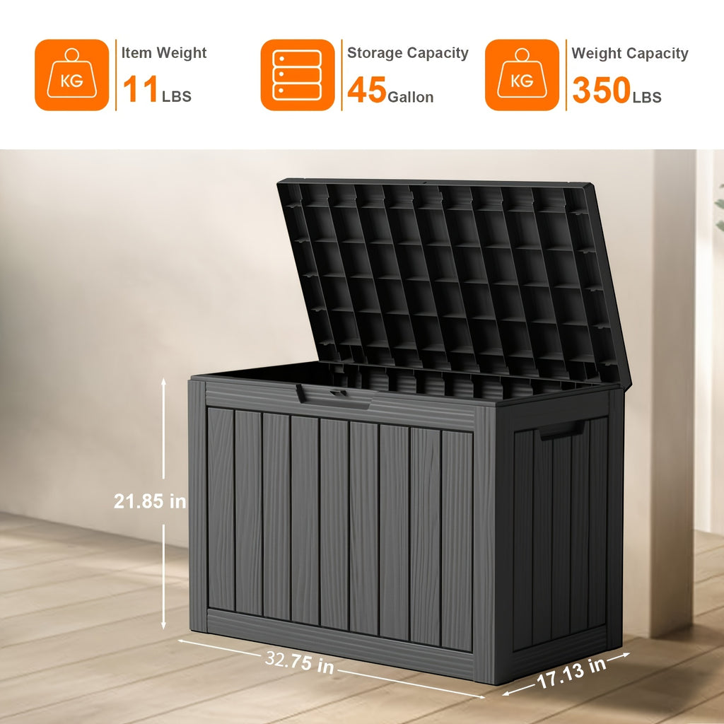 XL 51-gallon Outdoor Deck Box, Weatherproof And UV Proof, Lockable, Storage Bench Pet Supplies/clothing Miscellaneous Items/blankets Pillows/tools/express Delivery Suitable For Bedroom/patio/warehouse Holiday Gift For Halloween Christmas Thanksgiving