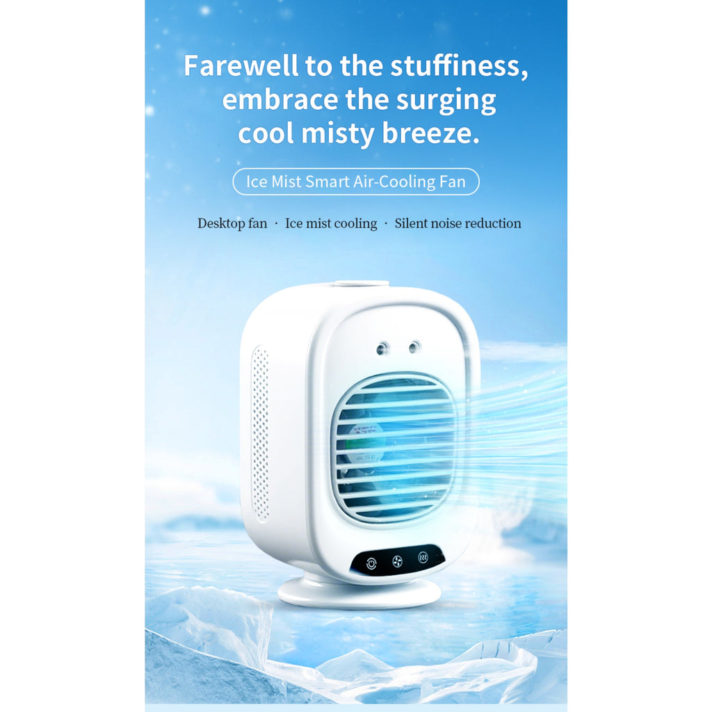 Portable Cooling Fan with a 6000Mah Misting Feature, USB-C Charging, Two Speed Settings And Two Mist Modes (Continuous/Intermittent), an Integrated Portable Cooling Fan with Cooling Capabilities - USB Rechargeable Fan Suitable for Home, Outdoor