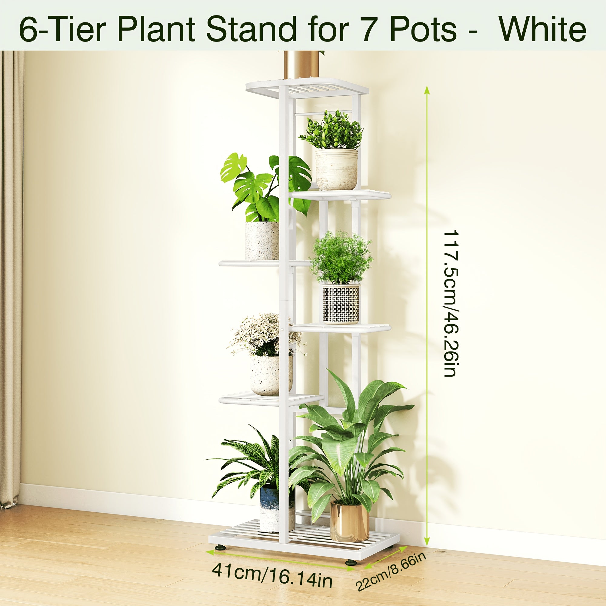 4/5 Tier Indoor Metal Plant Stand Garden Shelf for Balcony, Patio, Living Room Perfect for Flowers, Herbs, Greenhous, Multi-functional Metal Display Plant Stand, for Plant Lovers