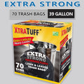 Boxed Disposable Garbage Bag 2 Boxes of 140pcs Puncture Tear Resistant Trash Bags, 39 Gallon Capacity, Large 33 X 39 Inch Multipurpose Cleaning Supplies for Industrial, Garden, Home, And Commercial Use - Durable, Leak-Proof, And Easy to Use