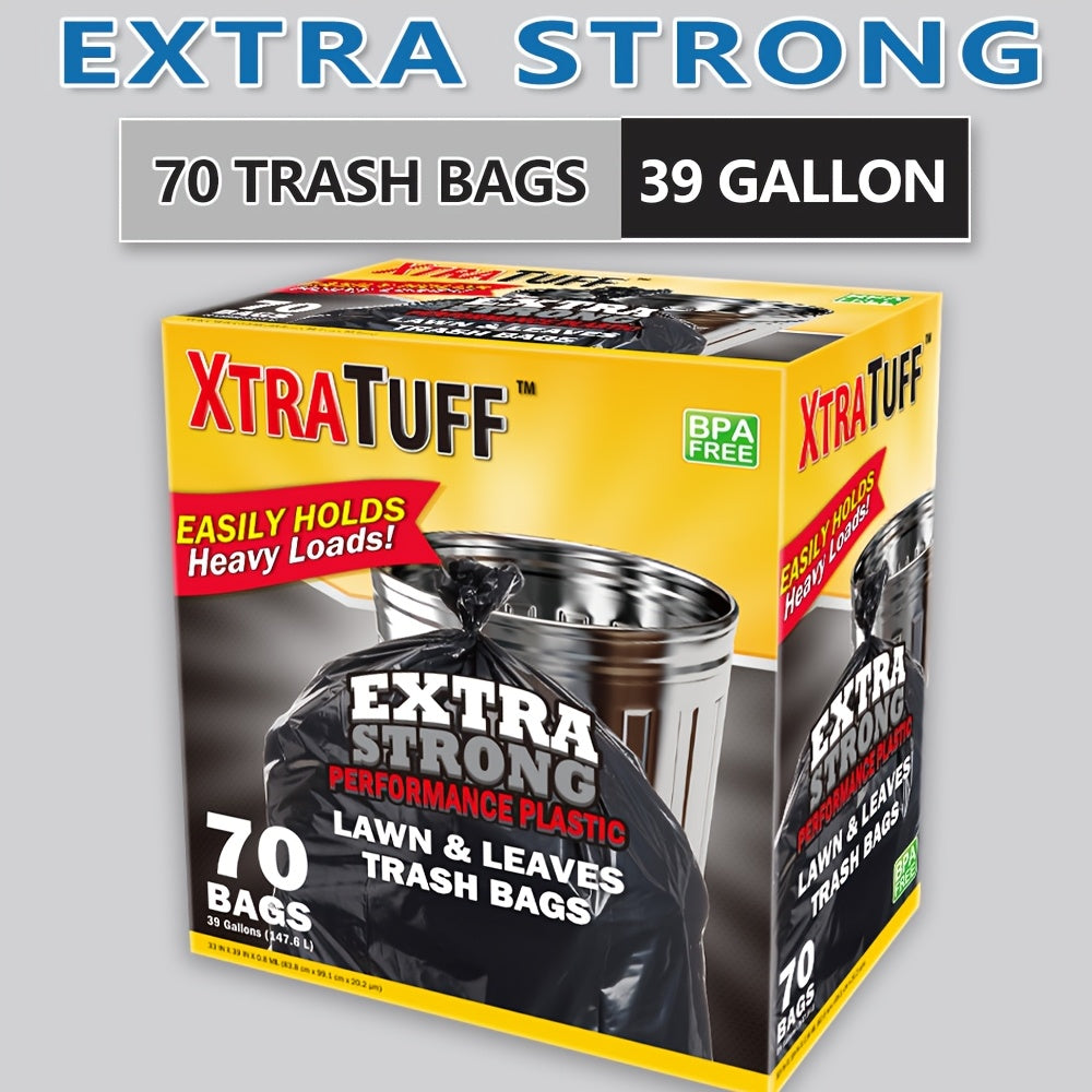 Boxed Disposable Garbage Bag 2 Boxes of 140pcs Puncture Tear Resistant Trash Bags, 39 Gallon Capacity, Large 33 X 39 Inch Multipurpose Cleaning Supplies for Industrial, Garden, Home, And Commercial Use - Durable, Leak-Proof, And Easy to Use