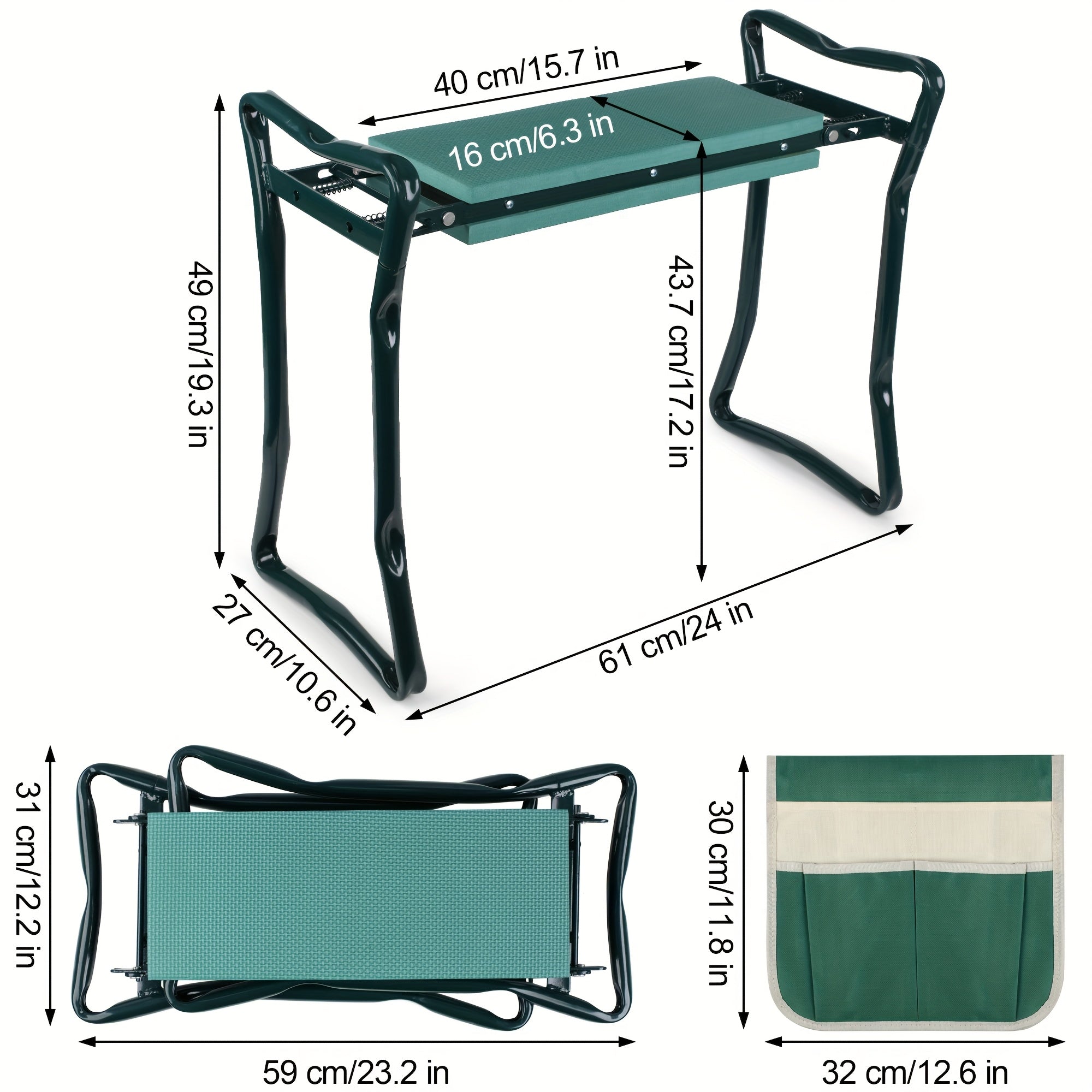 A Garden Kneeling Pad And Seat That Features a Thick And Wide Soft Cushion, This Foldable Gardening Bench Is Sturdy Enough for Both Kneeling And Sitting, Making It an Excellent Gift for Women And Seniors Who Love Gardening