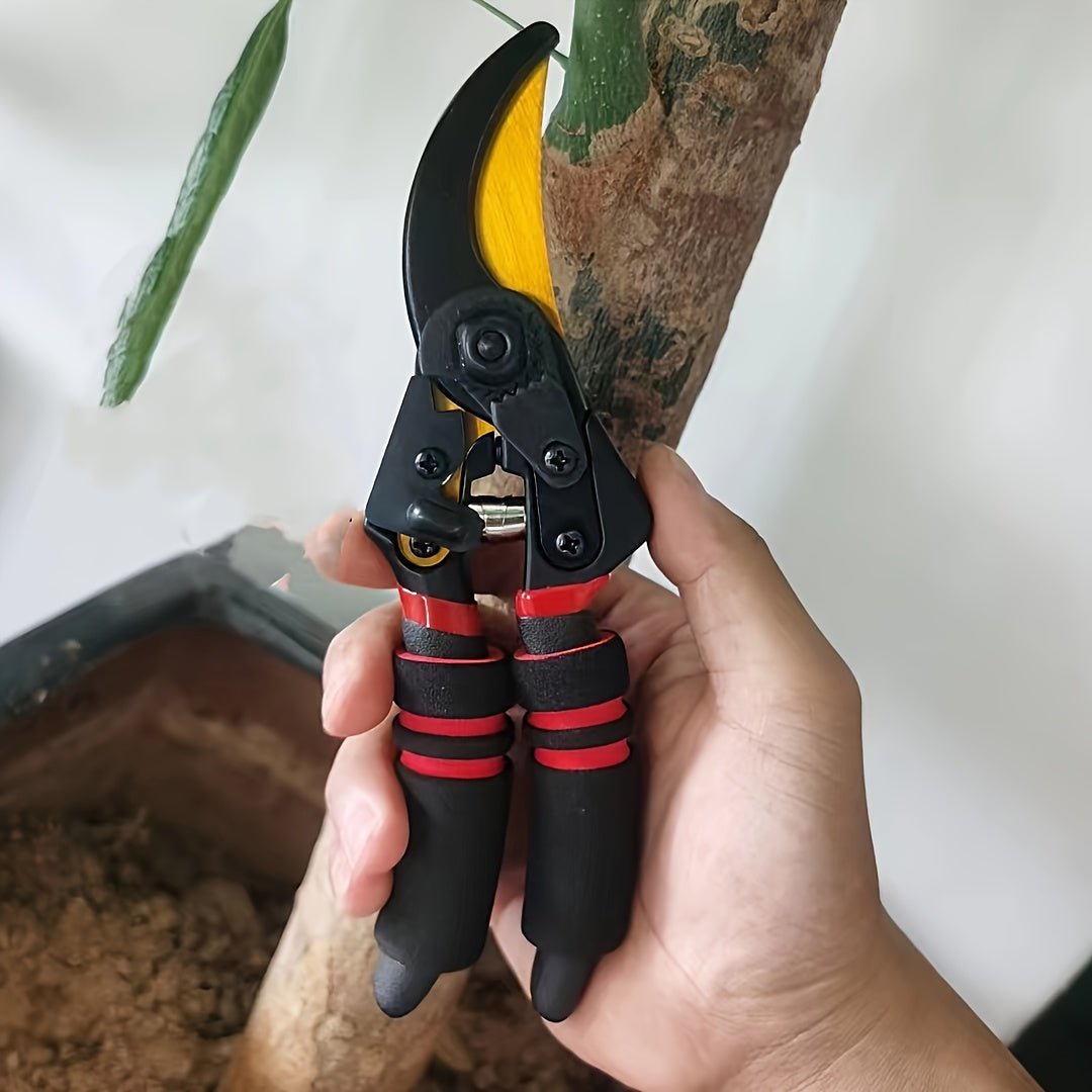 Professional Carbon Steel Pruning Shears, Sharp SK-5 Blade, Comfortable Grip, Tree Trimmer, Suitable for Home Garden and Flower Art