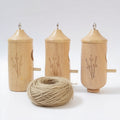 3pcs Natural Wood Hummingbird House & Bird Feeder - Rustic Outdoor Garden Nest Suitable for Hanging, Bird Shelter with Feeder, Wood for, Balcony, Garden Decor - Gift for Bird Lovers