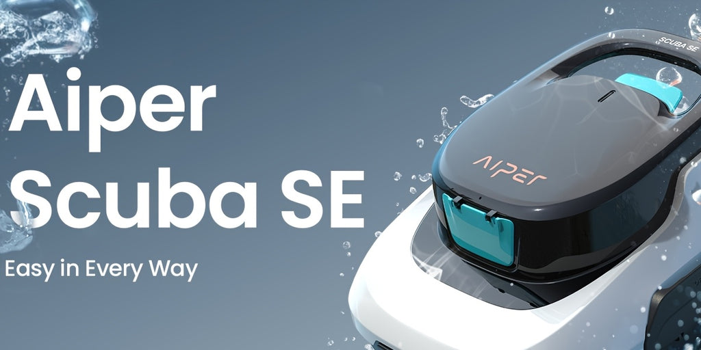 Refurbished AIPER Pool Cleaner Robot for Above Ground Flat Pools Up to 860 Sq.ft Cordless Pool Cleaner with 90-Min Runtime, Smart Self-Parking, Lightweight, Pool Vacuum Scuba SE