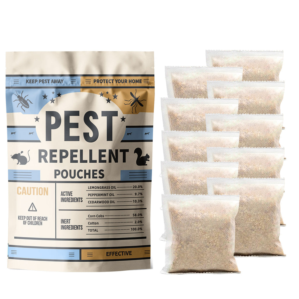 Pest Control, Powerful Insect Repellent Sachets, Peppermint Pest Repellent – Repels Mice/Rats/Mosquitoes, Keeps Pests Away, Home Insect & Rodent Repellent (Against Mice, Ants, Cockroaches, Mosquitoes & Moths), Car Engine Rodent Deterrent for Squirrels & R