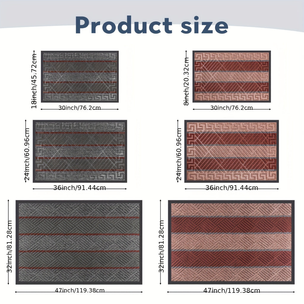 1pc Vennocci Sturdy Outdoor Door Mats with Non-Slip Rubber Backing, Ideal for Scraping Shoes, Welcome Mat for Entryway