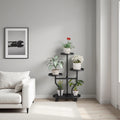 Four-Level Plant Display with Wheels, Metal Rack Suitable for Various Indoor And Outdoor Plants, Corner Shelf for Flowers in Living Rooms And Bedrooms