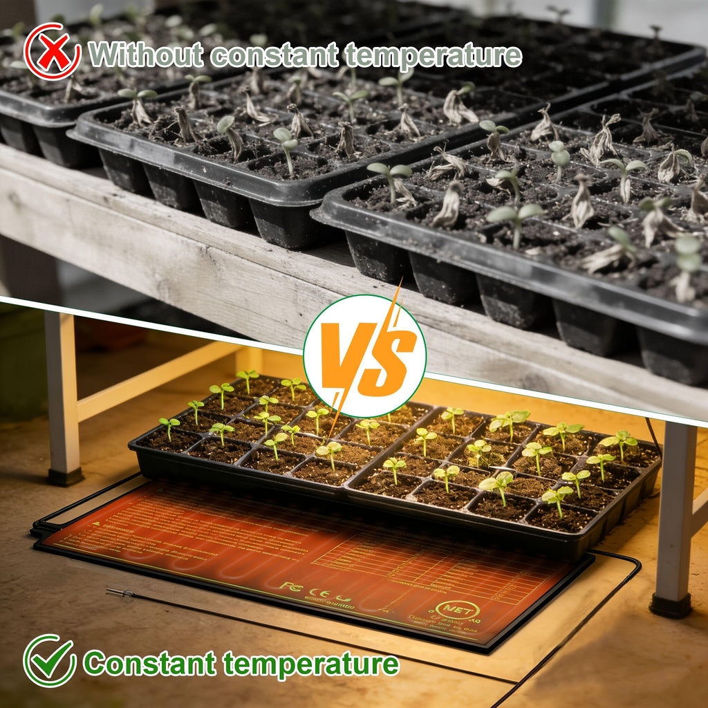Seedling Heat Mat with Smart Thermostat Control, Plant Heating Pad for Indoor Gardening, Accelerate Seed Germination & Plant Growth, Greenhouse Supplies Kit