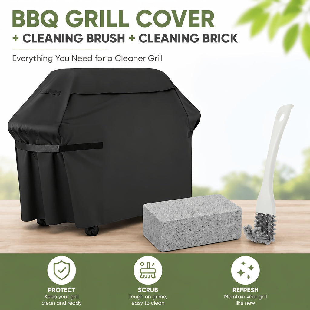 Full Coverage Waterproof BBQ Grill Cover Garden Furniture Covers Patio Furniture Cover- Dustproof And Durable Oxford Fabric, Ideal For Outdoor Patio Garden Grills Windproof Tear- With Strap Fastening Design, Fits Most Standard Grills 58*46*24 inch