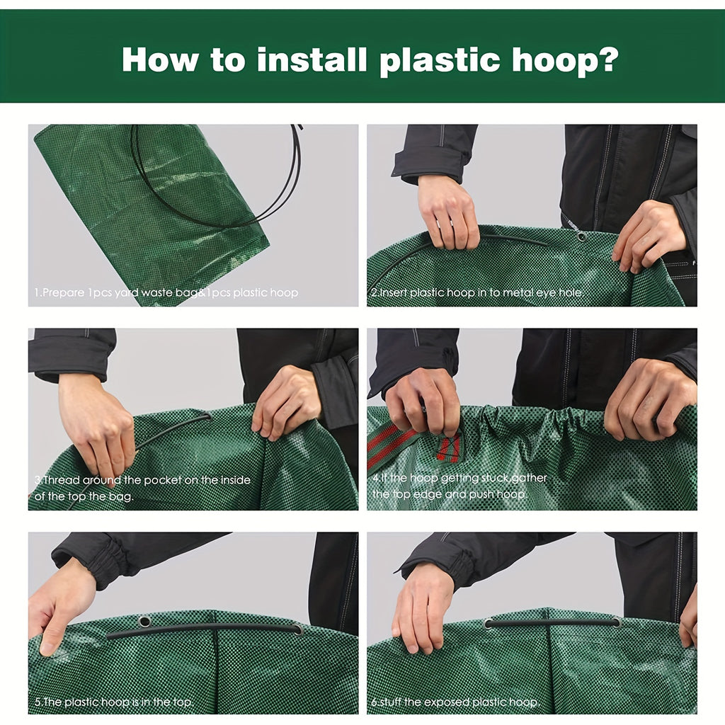 72-Gallon Sturdy Garden Bags | Reusable Bags for Leaf And Lawn Cleanup | Made from Durable Polypropylene with a PET Film Coating for Collecting Debris And Grass Clippings
