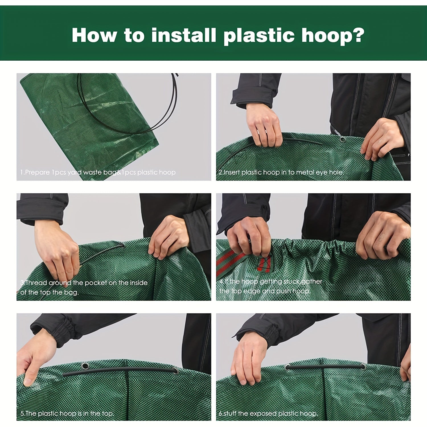 72-Gallon Sturdy Garden Bags | Reusable Bags for Leaf And Lawn Cleanup | Made from Durable Polypropylene with a PET Film Coating for Collecting Debris And Grass Clippings