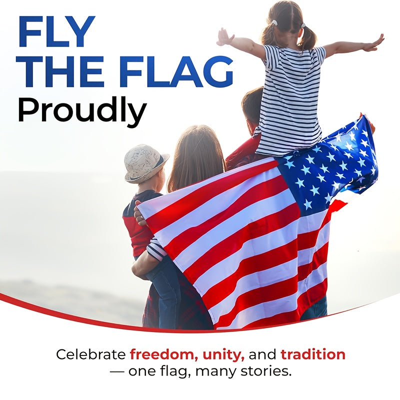 3x5 Feet American Flag | 210D/420D Heavy Duty Nylon, Fade Resistant and, with Embroidered Stars, Sewn Stripes, Brass Grommets, 304 Stainless Steel Hooks - SOTOPOO