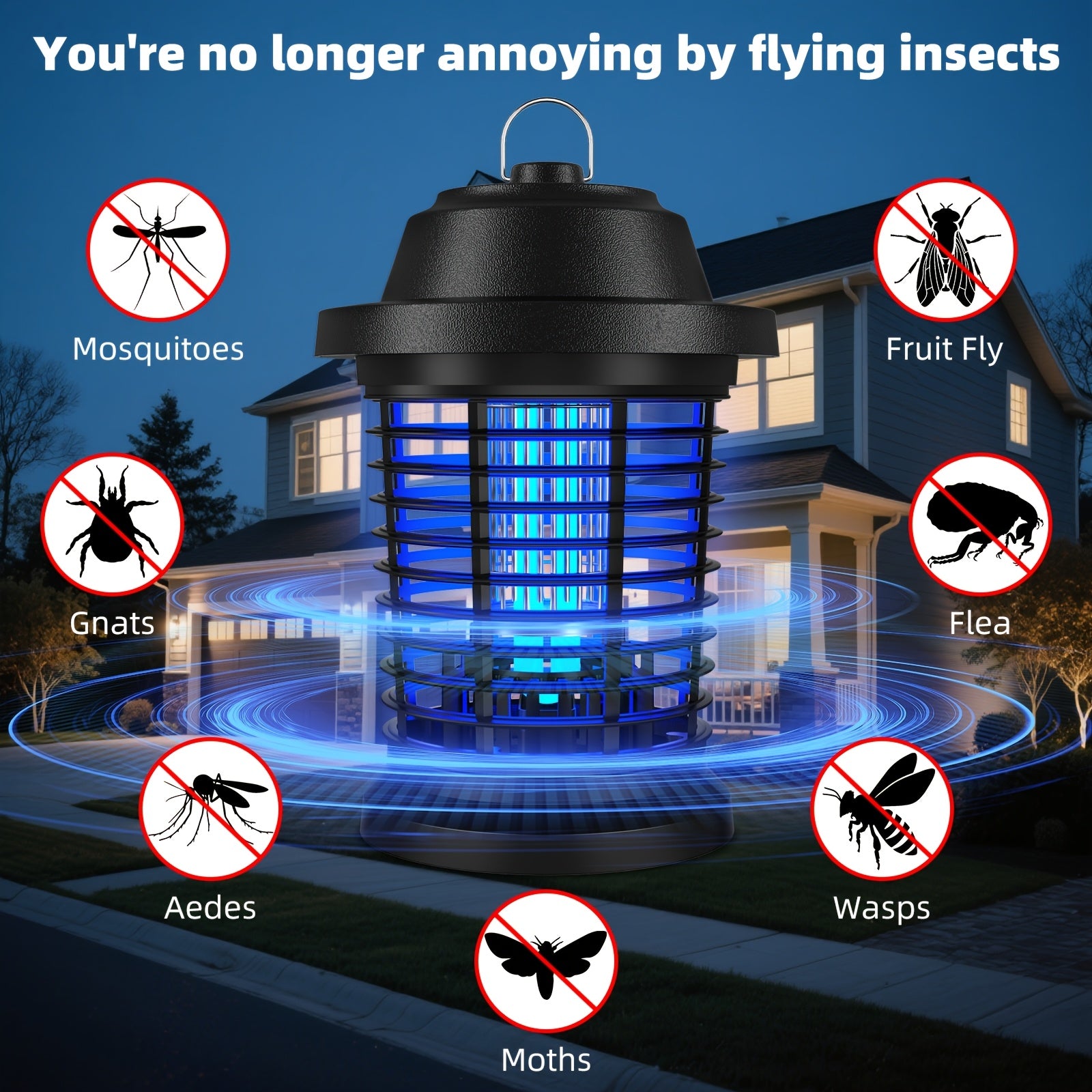Bug Zapper, Mosquito Lamp, Electric Mosquito Lamp, 1000V High Powered Mosquito Zappers Killer, Metal Mesh for Home, Kitchen & Bedroom Gifts for Family And Friends