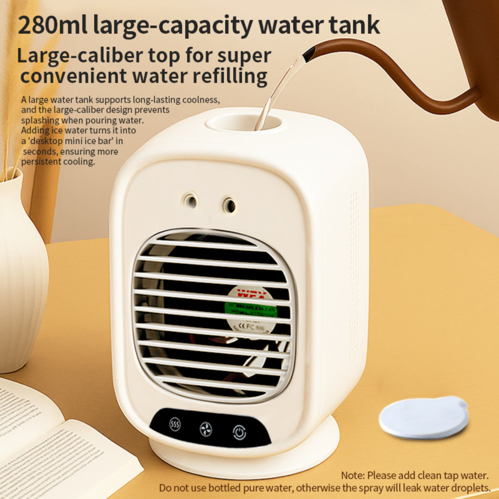 Portable Cooling Fan with a 6000Mah Misting Feature, USB-C Charging, Two Speed Settings And Two Mist Modes (Continuous/Intermittent), an Integrated Portable Cooling Fan with Cooling Capabilities - USB Rechargeable Fan Suitable for Home, Outdoor