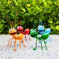 4pcs Rustic Iron Ant Sculpture with Big Eyes - Realistic Garden Ant Statues, Outdoor/ Ant Figurines for Ant Farm Decor, Lawn & Decoration ( Ant Colony Display)