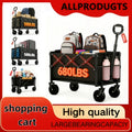 300pc230/560/691 Sports Equipment Transport Cart, Portable Trolley, Heavy-Duty Folding Hand Truck, All-Terrain Wheels, Large Capacity Multi-functional Outdoor Shopping Cart, Suitable For Shopping, Barbecues, Beaches, Picnics, And Travel.