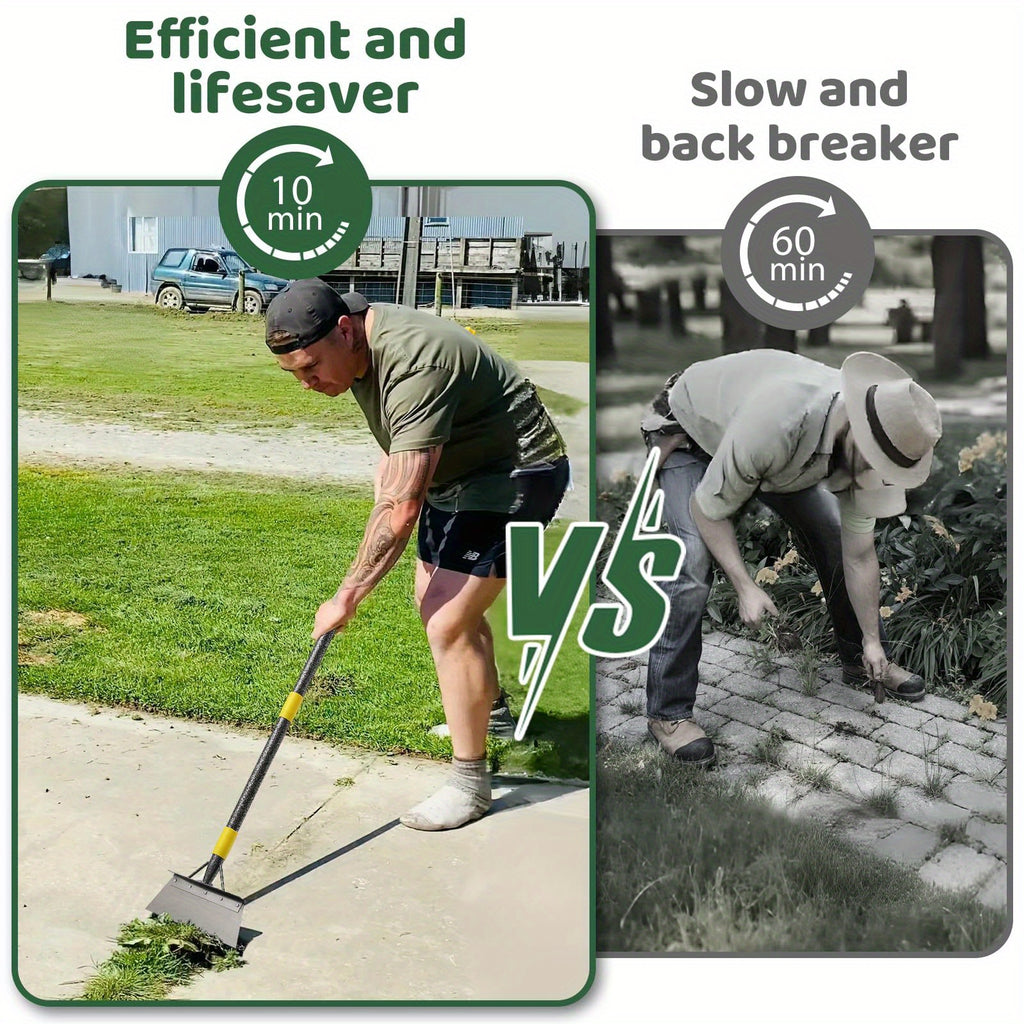 YEYEBEST Garden Flat Shovel Scraper, 60/74/88 Inch Long Multifunctional Garden Cleaning Shovel Available for Selection, Heavy Duty Floor Scraper Long Handle, Metal Weeding Scraper for Lawn Edging, Snow Ice Removal
