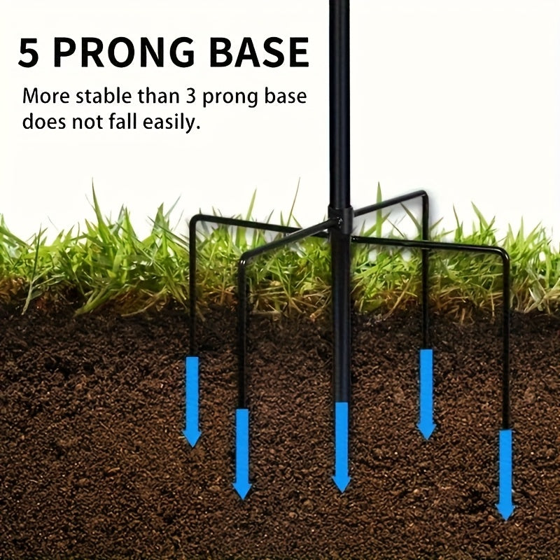 2 Outdoor Shepherd Hooks, Heavy-duty Bird Feeders with 5 Forked Bases, Adjustable Outdoor Shepherd Hooks, Garden, Wedding, Hanging Plant Bird Feeders, Anti-rust Metal, Easy to Install, Multi-functional Farmhouse Decoration