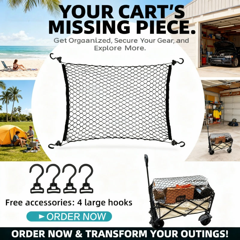 [83pcs Component 1pc Pack] Made of High-Strength Load-Bearing Material, The Mesh Bag Can Be Used to Store Everyday Items in The Car Or to Secure Sports Equipment And Luggage in The Trunk. It Is Foldable And Can Be Easily Folded When Not in Use