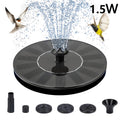 1W/1.5WSolar Polysilicon Panel Fountain Pump, Diameter 13cm, IPX8 Free Standing Floating Solar Powered Water Fountain Pump, 8 to 20 Inches Water Spray, Outdoor Watering Submersible Pump for Pond, Pool, Garden, Fish Tank, Yard, Birdbath