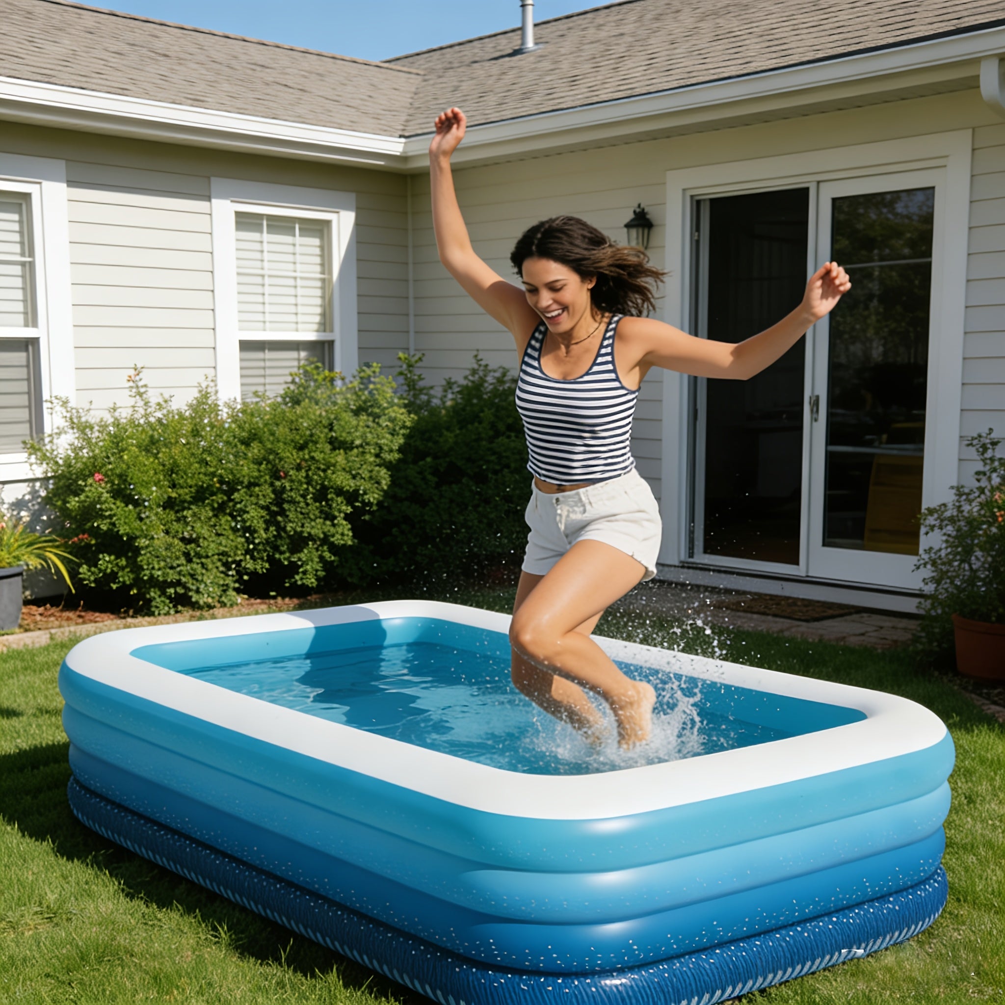 Adult Thickened Inflatable Swimming Pool, Foldable And Portable, Home Courtyard Outdoor Swimming Pool