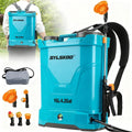 4 Gallon Battery Powered Backpack Sprayer, 0-120 PSI Adjustable Pressure Sprayer With 4000MAH Lithium Battery 12V Powerful Motor, 5 Nozzles With Telescopic Wand, Garden Weed Yard Lawn Sprayer